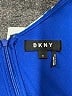 DKNY 100% Polyester Paisley Blue Cocktail Dress Size 8 - photo 7