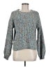 Supplies 100% Polyester Tweed Blue Pullover Sweater Size M - photo 1