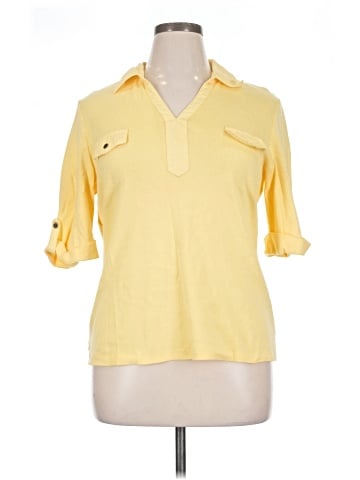 Karen Scott 3/4 Sleeve Button-Down Shirt (view 1)