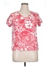 Escada 100% Cotton Pink Short Sleeve Blouse Size XL - photo 1