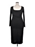 Vero Moda Solid Black Cocktail Dress Size XXL - photo 2