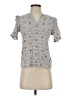 THML Gray Short Sleeve Blouse Size XS - photo 1