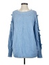 Simplee Blue Pullover Sweater Size S - photo 1
