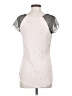 Catherine Malandrino 100% Silk Silver Short Sleeve Silk Top Size S - photo 2