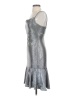 NW Nightway Metallic Silver Cocktail Dress Size 4 - photo 5