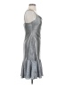 NW Nightway Metallic Silver Cocktail Dress Size 4 - photo 4