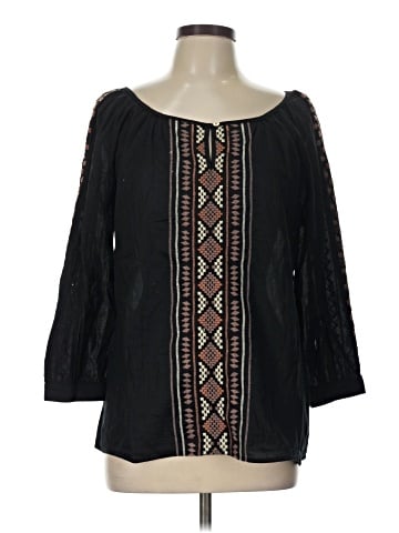 Velvet 3/4 Sleeve Blouse (view 1)