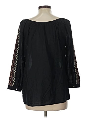 Velvet 3/4 Sleeve Blouse (view 2)