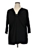 Susan Graver Black 3/4 Sleeve Top Size 1X - photo 1