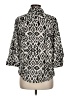 Croft & Barrow 100% Cotton Animal Print Silver 3/4 Sleeve Button-Down Shirt Size M - photo 2