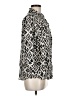 Croft & Barrow 100% Cotton Animal Print Silver 3/4 Sleeve Button-Down Shirt Size M - photo 4