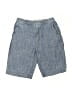 Crewcuts 100% Cotton Chevron-herringbone Blue Denim Shorts Size 12 - photo 1