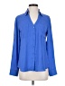 Express 100% Polyester Blue Long Sleeve Blouse Size S - photo 1