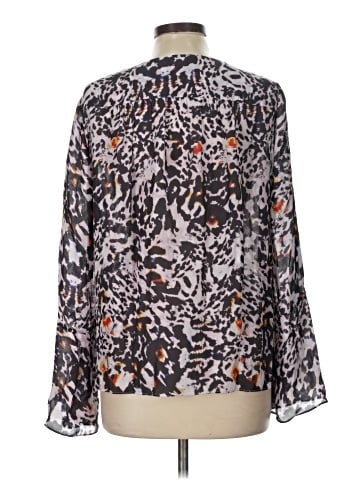 Parker Long Sleeve Silk Top (view 2)