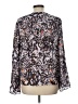 Parker Gray Long Sleeve Silk Top Size L - photo 2