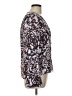Parker Gray Long Sleeve Silk Top Size L - photo 4