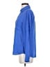 Express 100% Polyester Blue Long Sleeve Blouse Size S - photo 5