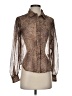 Sara Campbell 100% Polyester Animal Print Brown Long Sleeve Blouse Size XS - photo 1