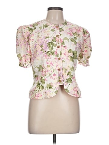 Maggy London Short Sleeve Silk Top (view 1)
