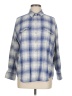 Old Navy 100% Cotton Plaid Blue 3/4 Sleeve Button-Down Shirt Size M - photo 1