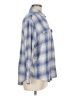 Old Navy 100% Cotton Plaid Blue 3/4 Sleeve Button-Down Shirt Size M - photo 4