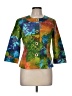 Coldwater Creek Print Green Blazer Size 8 - photo 1
