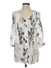 Ethyl Silver 3/4 Sleeve Blouse Size S - photo 1