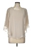 I.N. Studio 100% Polyester Ivory Short Sleeve Blouse Size L - photo 1