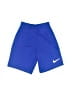 Nike 100% Polyester Color Block Blue Athletic Shorts Size 7 - photo 1