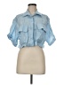 Glam Blue Short Sleeve Blouse Size M - photo 1