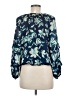 Fred David Blue 3/4 Sleeve Blouse Size M - photo 2