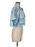 Glam Blue Short Sleeve Blouse Size M - photo 4