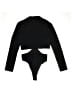 Zara 100% Polyester Black Bodysuit Size M - photo 2