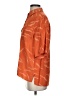 Equipment Graphic Orange Short Sleeve Blouse Size S - photo 5