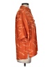 Equipment Graphic Orange Short Sleeve Blouse Size S - photo 4