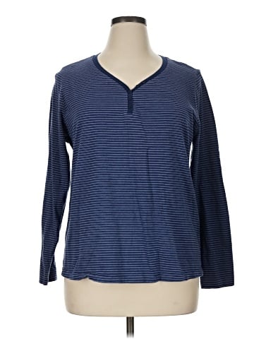 St. John's Bay Long Sleeve Henley (view 1)
