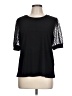 CeCe Black Short Sleeve Top Size L - photo 1
