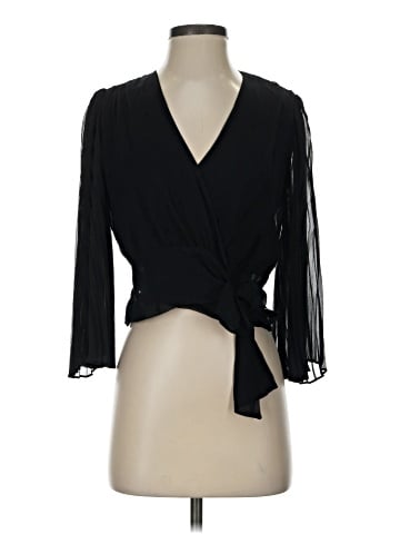 Alice + Olivia 3/4 Sleeve Silk Top (view 1)