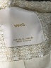 MNG Tweed Ivory Jacket Size XL - photo 6
