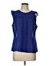 Nicole by Nicole Miller 100% Polyester Blue Sleeveless Blouse Size L - photo 1