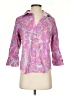 Chaps Paisley Pink 3/4 Sleeve Button-Down Shirt Size S (estimated) - photo 1
