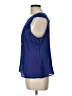 Nicole by Nicole Miller 100% Polyester Blue Sleeveless Blouse Size L - photo 5
