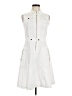 DKNY 100% Polyester White Casual Dress Size 6 - photo 1