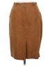 Unbranded 100% Leather Solid Brown Leather Skirt Size 8 - photo 2
