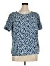 Liz Baker 100% Polyester Blue Short Sleeve Blouse Size 16 - photo 1