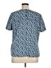 Liz Baker 100% Polyester Blue Short Sleeve Blouse Size 16 - photo 2