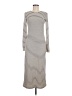 MNG Stripes Gray Casual Dress Size 6 - photo 1