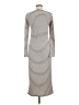 MNG Stripes Gray Casual Dress Size 6 - photo 2