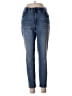 Curve Appeal Solid Blue Jeans Size 12 - photo 1