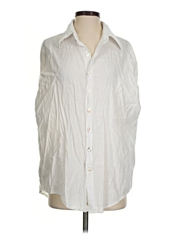 Unbranded 3/4 Sleeve Button-Down Shirt (view 1)